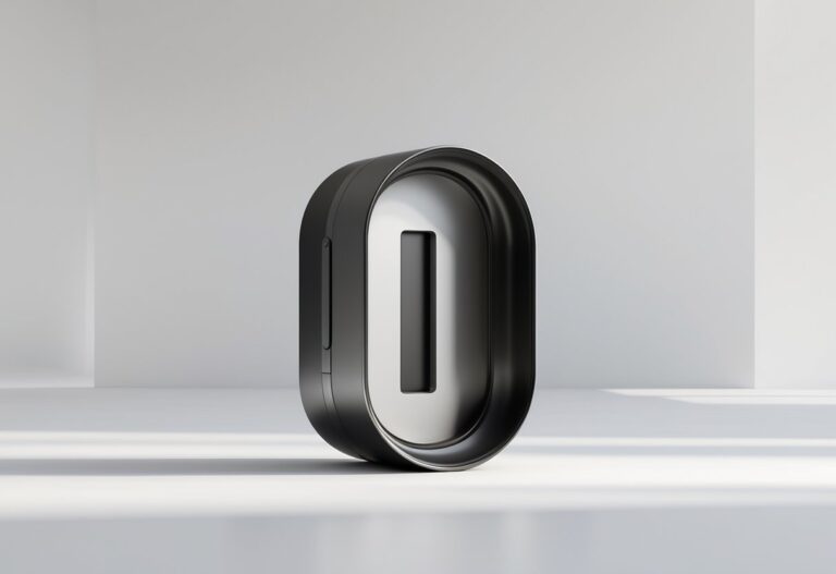 Objeto moderno e elegante com fundo branco, destacando seus detalhes e design.