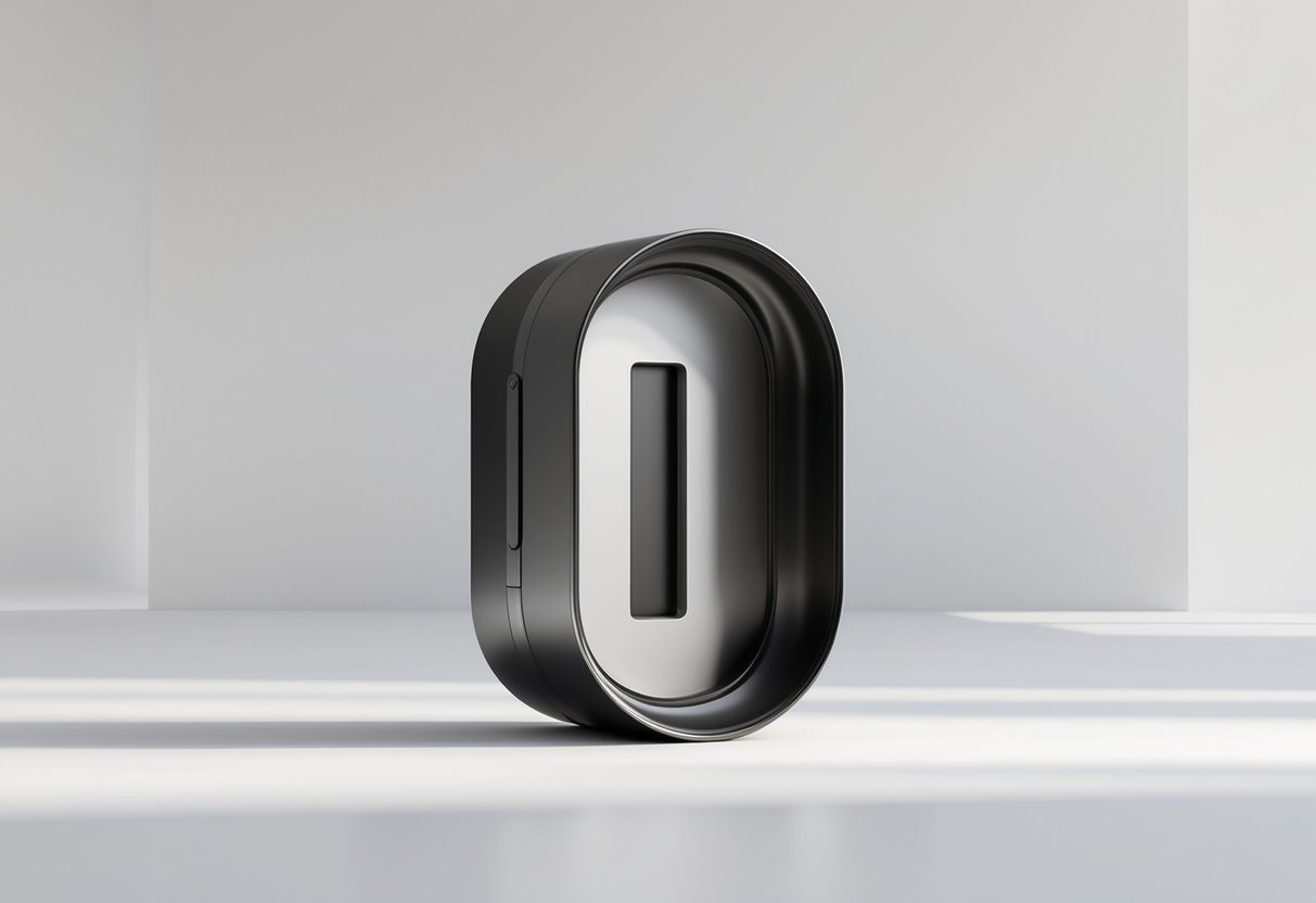 Objeto moderno e elegante com fundo branco, destacando seus detalhes e design.