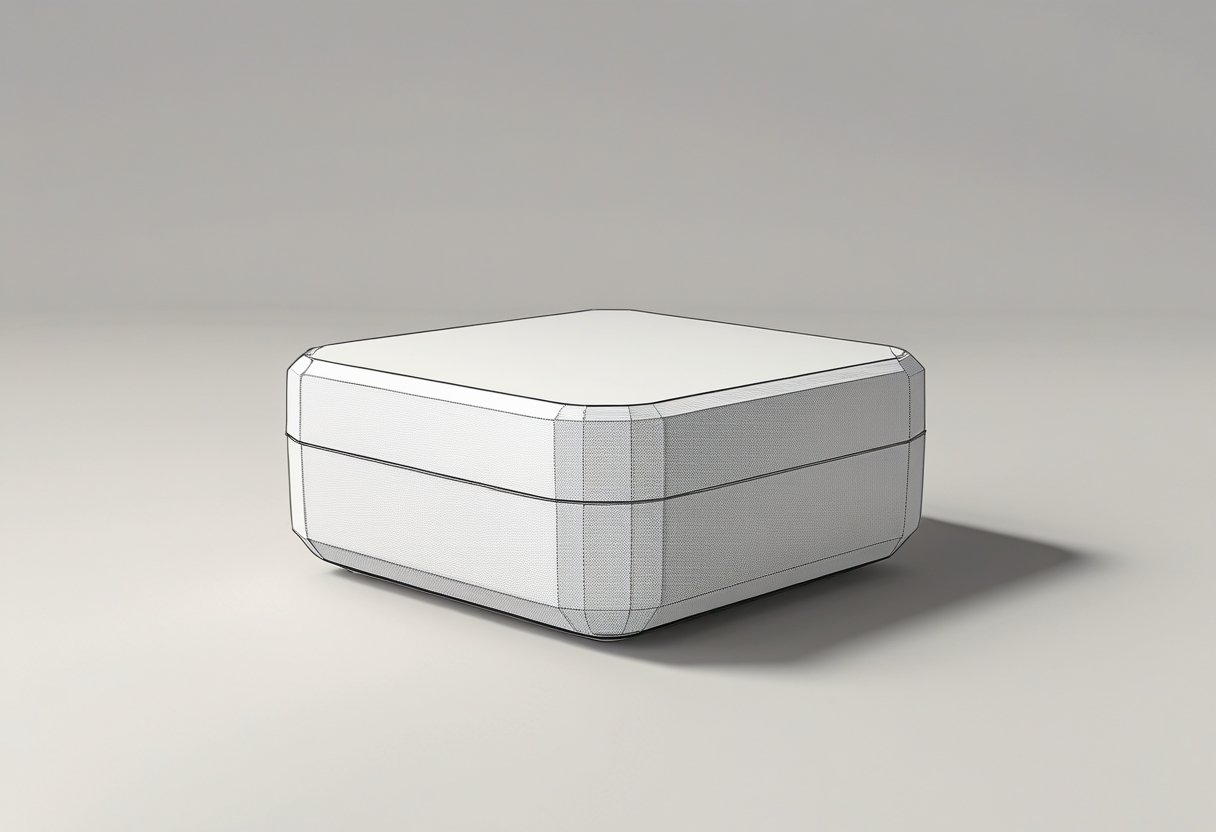 Ilustração profissional de um objeto genérico em um fundo neutro, destacando sua forma e textura.
